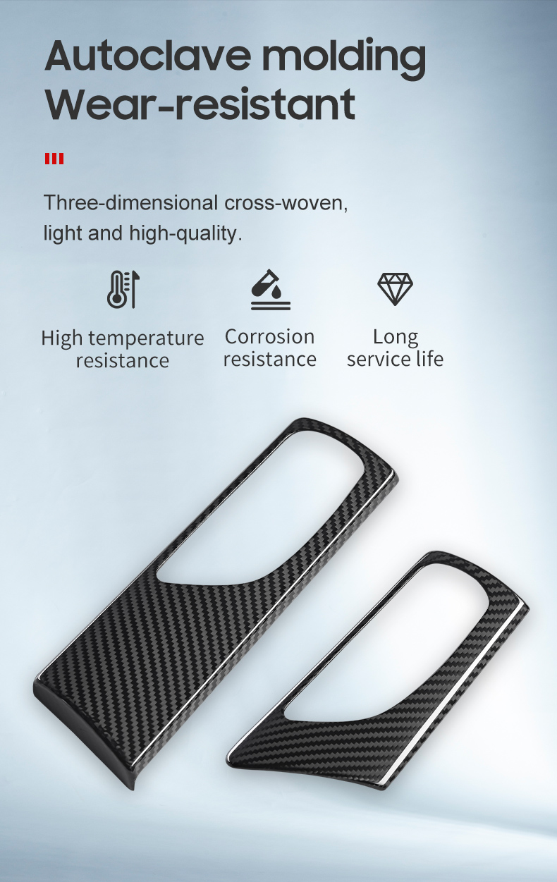 Dry Carbon Fiber Car Inner Handle Frame Cover for Lexus IS 13-19 Year