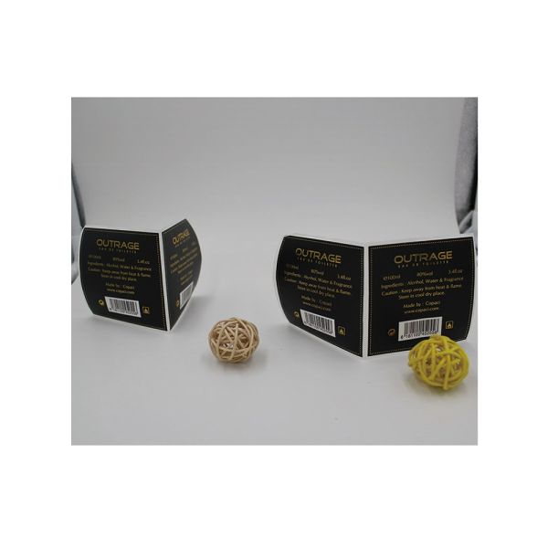 Waterproof Black Color Shampoo Bottle Adhesive Vinyl Stickers