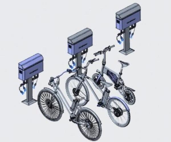 Iron shell 4 channel output electric bicycle、scooter 、balance car smart sharing DC charging pile Output voltage 22-88V