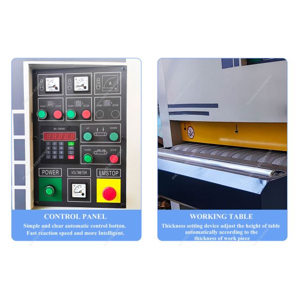 190mm Third Roller Diameter Double-Sided Sanding Machine for Wooden Boards at 0.6Mpa