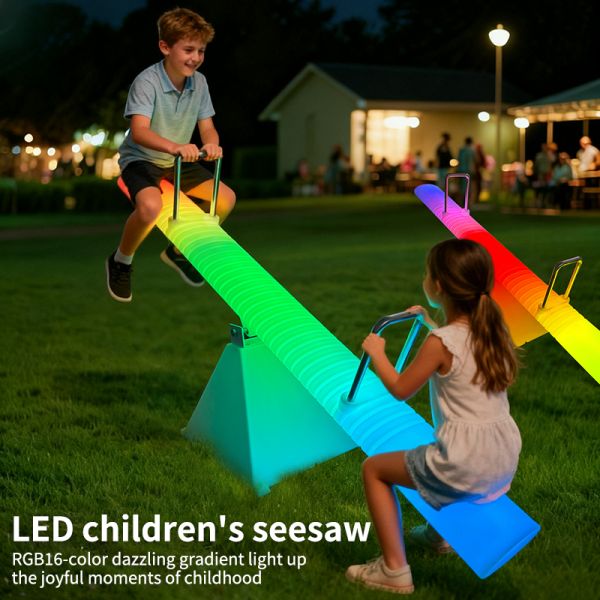 Eco-Friendly Double Hanging Sensory Swing Chair with 16 RGB LED for Indoor and Outdoor Use