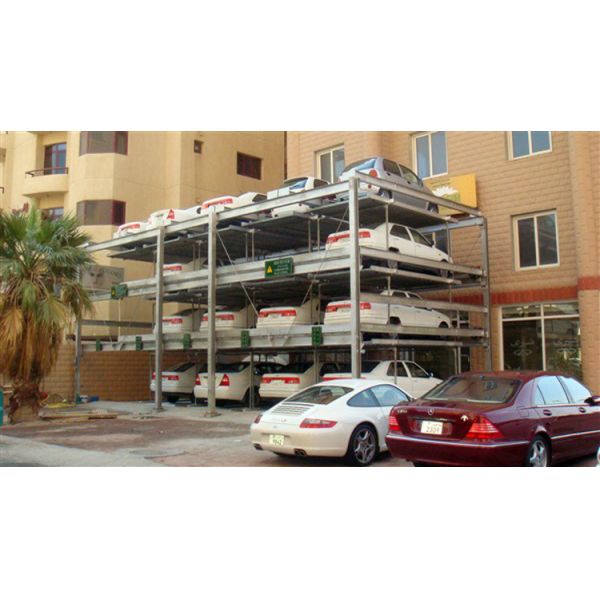 2-6 Floors Multi-Level Parking System Design Steel Structure for Car Parking