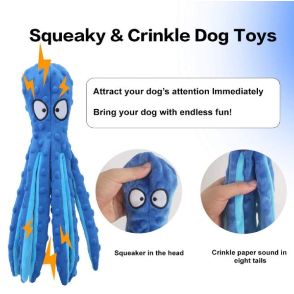 Juguetes rellenos el mejor entrenamiento del pulpo del Amazonas interactivo para los pequeños perros