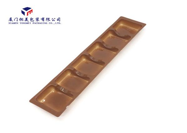 Vacuumformed PVC Tray With 6 Caves Plastic Retail Packaging Boxes Rectangle Shape