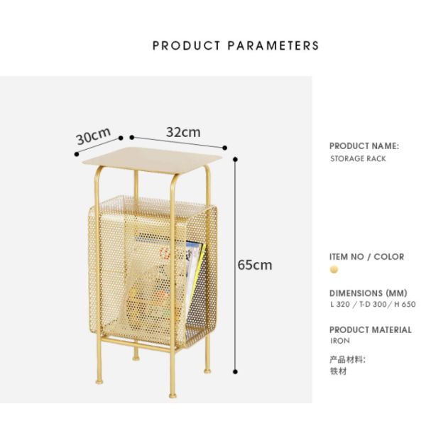 Anti Corrosion 65cm Height Metal Frame Coffee Table