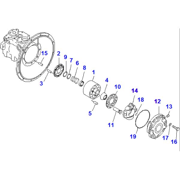 Части экскаватора KOMATSU PC60-7 гидравлические для HPV75 насоса 708-1W-00111 708-1W-01111