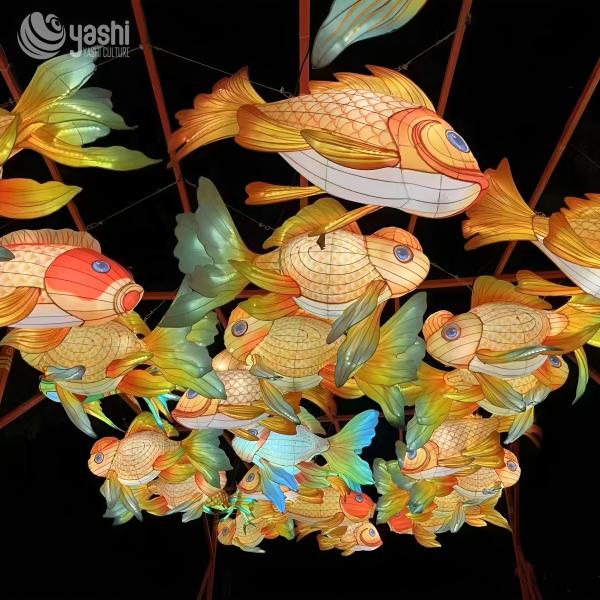 LED Lighting Vivid Silk Fish Lantern Tunnel Waterproof Customizable