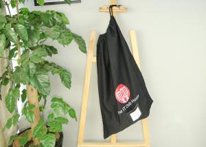 Sac simple noir 28 x 35cm de toile de coton de cordon pour l'épicerie de achat
