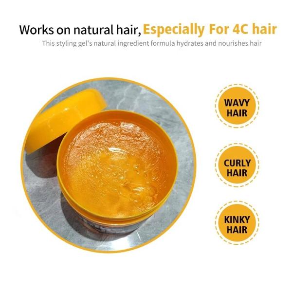 Volume 200ML/300ML/500ML Formaldehyde-free Hair Styling Shine Jam Gel With Strong Hold