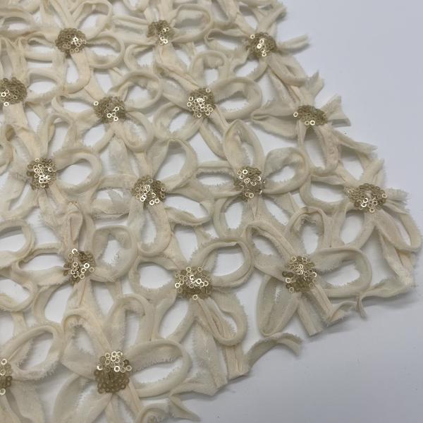 Embroidery Sequence Work Fabric Radiant Embroidery Fabric
