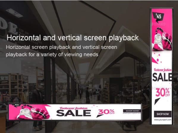 50W 19 дюйм 300cd/m2 LCD протянул полки супермаркета стены