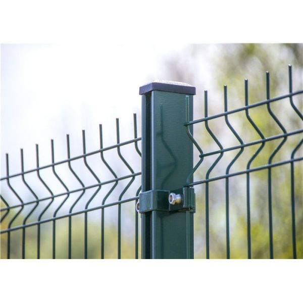 Green Pvc Welded Wire Steel Mesh / Heavy Gauge Welded Wire Fence Acid Resisting
