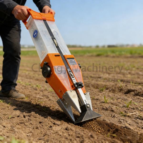 Portable Manual Seeder with ABS Plastic and Stainless Steel Construction for Dual Functionality and Adjustable Duckbill Depth