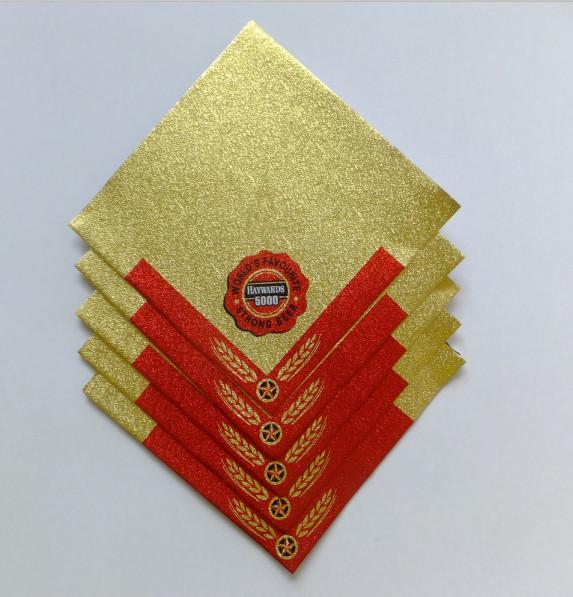 beer bottle neck aluminium foil labels square foil beer neck  label  for bottle 105*105 mm