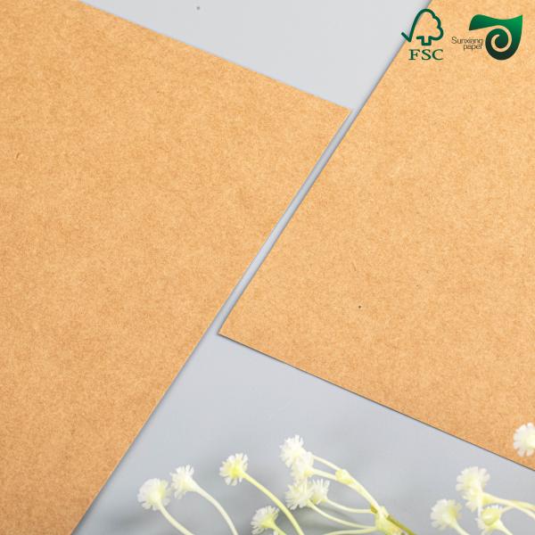 80g Natural Brown Kraft Wrapping Board Wet Strength Packaging FSC