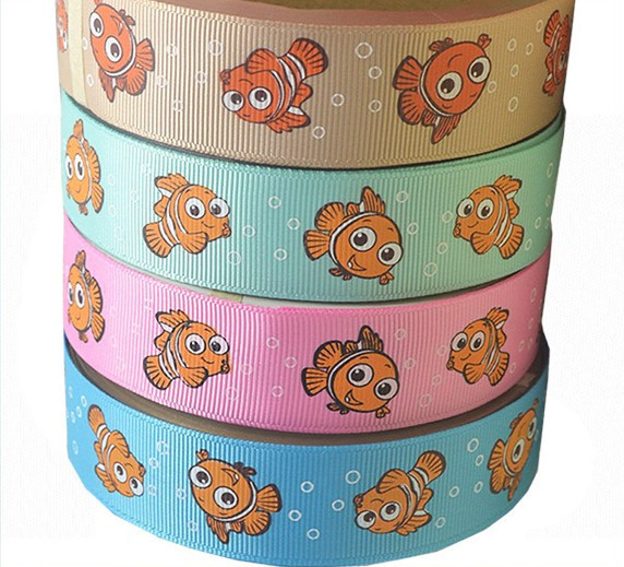 Gift Wrapping Custom Grosgrain Ribbon with Logo Screen Printed Embossed 1/4'' Width