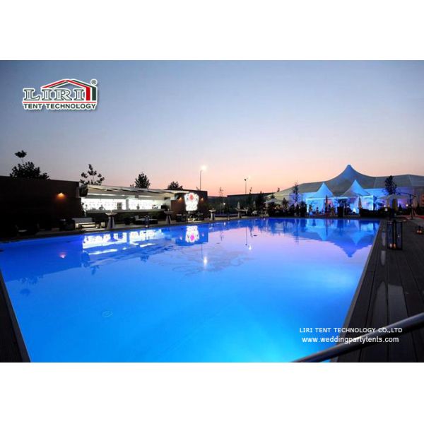 Aluminum Waterproof Retardant PVC Cover High Peak Tents For Hotel / Catering