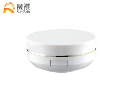 Empty Acrylic Face Powder Compact  , BB Cushion Case 15g White Compact SF0808D