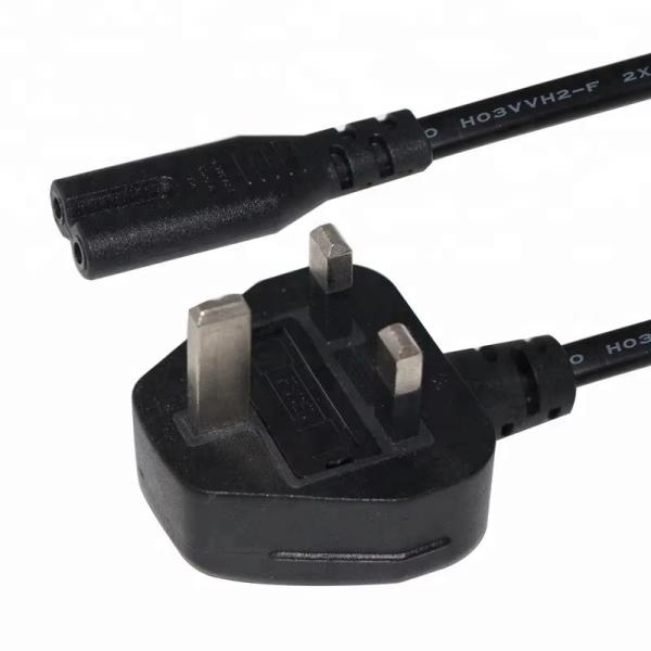 UK 3-Pin to C7 Power Cord 1.8m with 13A Fuse Black