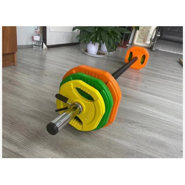 Fitness Barbell Plate Set Crocodile Mouth Body Workout Bar Weightlifting Technique Bar