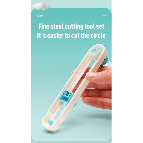 Manuel à compas rotatif couteau fillet coupeur de papier ronde couteau utilitaire outil de coupe pour bricolage
