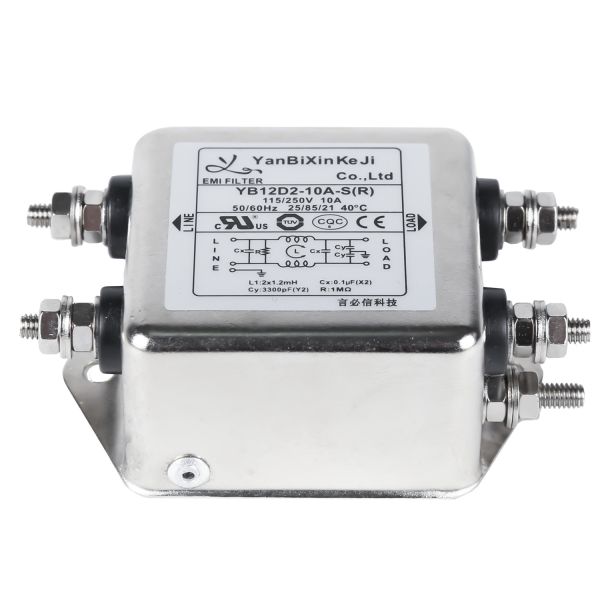 Винт шумового фильтра M4 RFI фильтра EMI одиночной фазы вывел наружу фильтр линии электропередач 250V