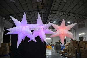 Wholesale LED Inflatable Star Balloon with Lights Christmas Hanging Decorative