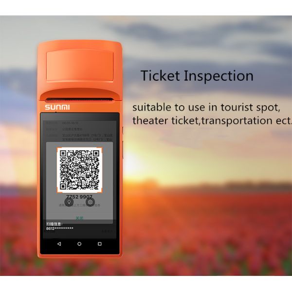 Экран касания Sunmi V1S блока развертки штрихкода Wifi Pda андроида беспроводной
