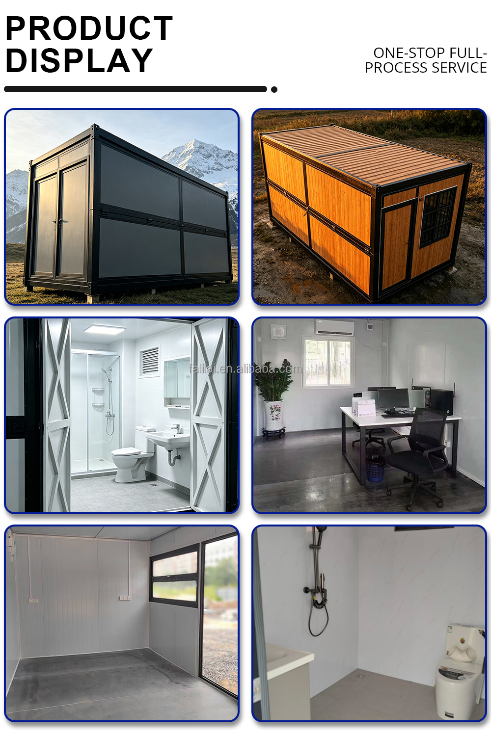High Quality Easy Assembly 20ft Folding Container House Modular Container Unit Portable Site Office Prefab Dormitory Bathroom
