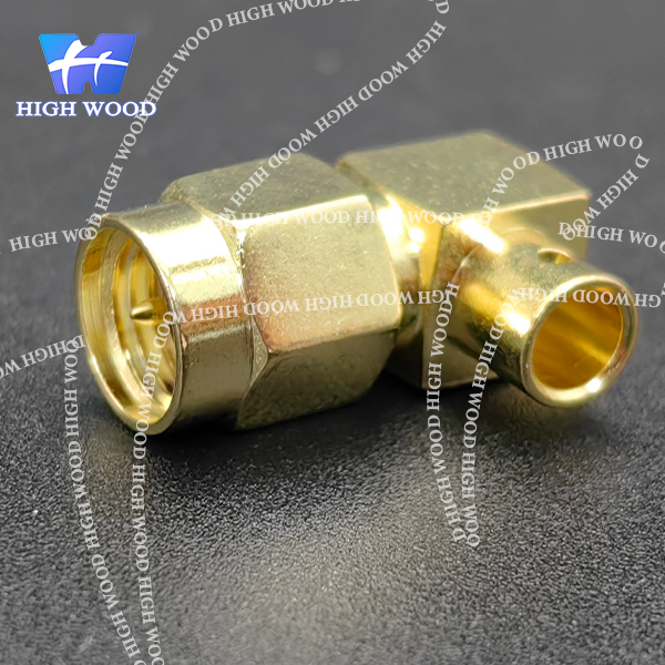 SMA Series RF Coaxial Connector, SMA Right Angle Male JWB-3