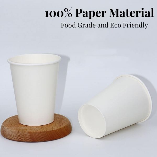Single Wall Paper Cup for Cold Drinks Various Sizes Custom Printed Disposable 4-22 Oz