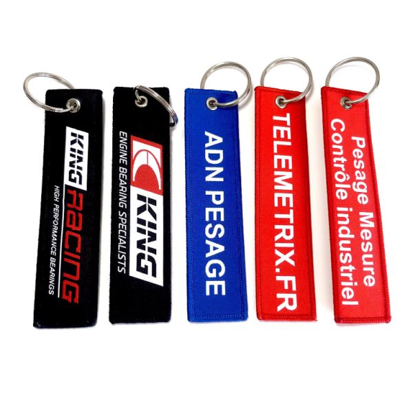 Flight Jet Tag Keychain Badge Souvenirs Fabric Woven Custom Logo