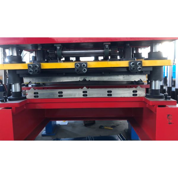 350H Steel Glazed Tile Roofing Machine Gcr15 Roller 5.5KW Step Tile Machine