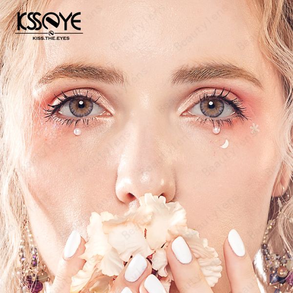 Prescription Dark Eyes Dolly Circle Lenses With Power Brown Pink