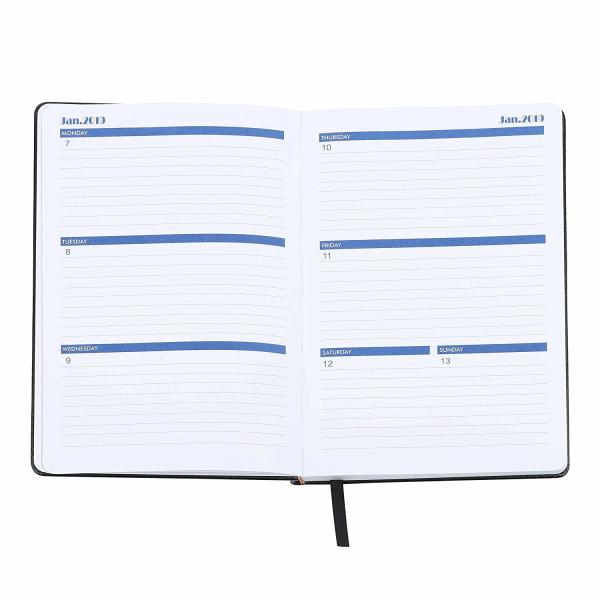 Classic Bound Daily Weekly Planner Golden Stamping Logo 100gsm Premium Paper