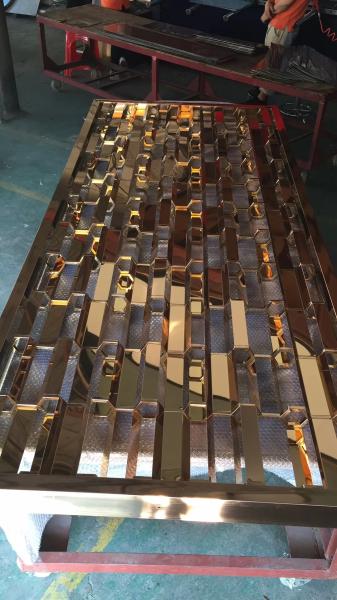 Metal screen golden color shinny reflective screen partition panel for wall dividers or door parititons