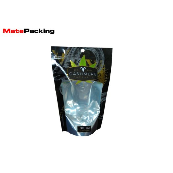 Smell Proof Aluminum Zipper Smoking Weed Tobacco Leaf Packaging Bag with Window