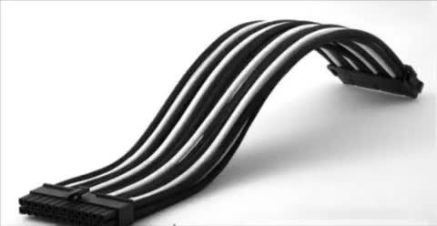 ATX PC Power Cable Manufacturers 24PIN Male to 24PIN Female Computer Sleeved Cable Extension Connector Kable