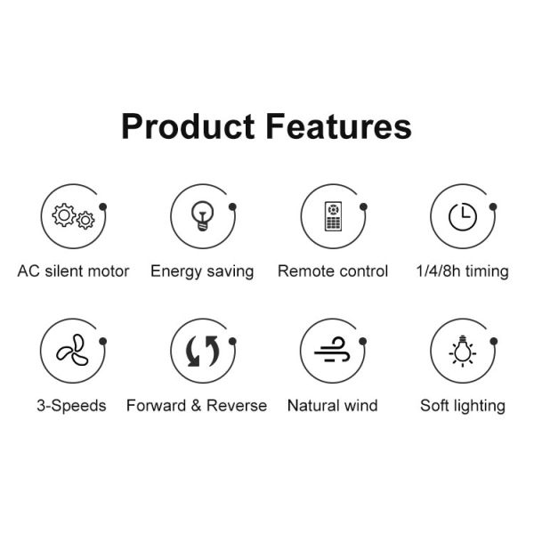Металлический потолочный вентилятор со световым 3 ABS деревянными лезвиями