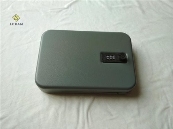 Grey Powder Coated Portable Handgun Safe Steel Cable 3 Tumbler Combination Lock