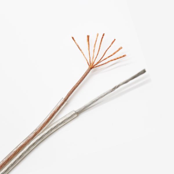 26 Awg-10 Awg TC OFC Speaker Cable Transparent Gold And Silver Wire 300/300V