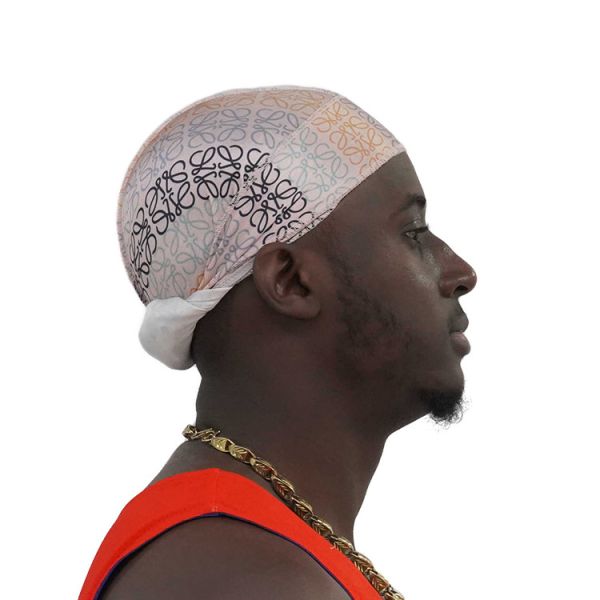 Luxury Silk Polyester Design Durag For Men