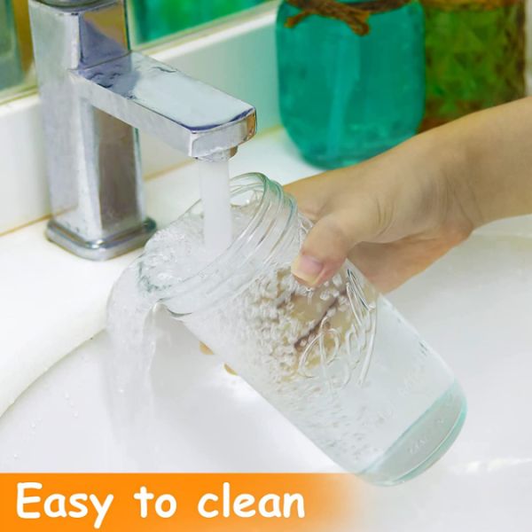 Wide Mouth Glass Tea Reusable Smoothie Cups With Straw 16oz 24oz