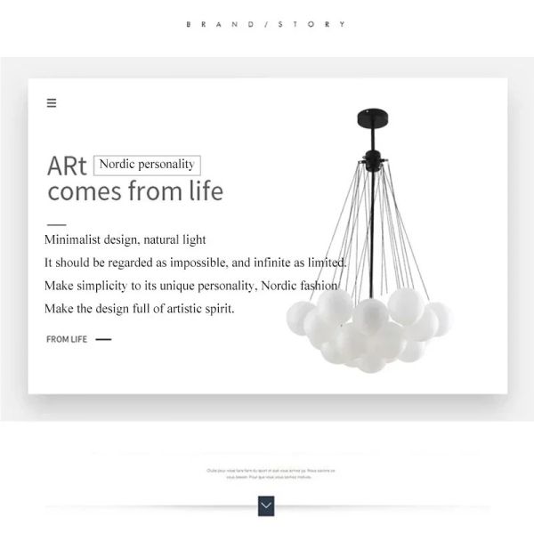 Glasses Bubble Chandeliers Nordic Frosted Glass Gold Black Pendant Light （WH-AP-669）