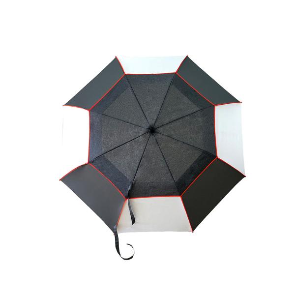 190T Nylon Double Layers Windproof Golf Umbrella 59 Inch Large Arc