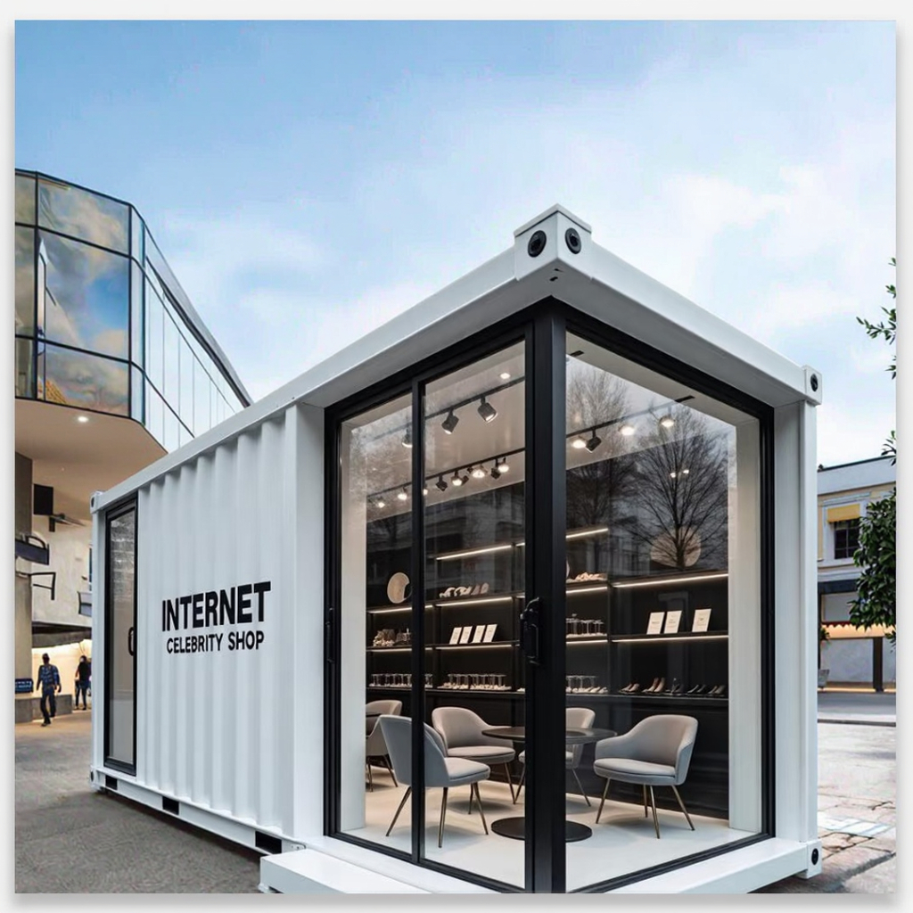Detachable 20ft/40ft Container House Flat Pack  Villa Sandwic_panel for Home Office Hotel Outdoor Warehouse Shop Toilet
