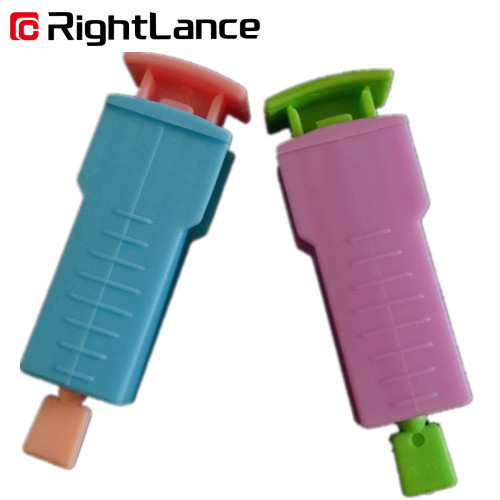 Pink Purple 23G 1.8mm Disposable Blood Lancet Pen For Glucometer