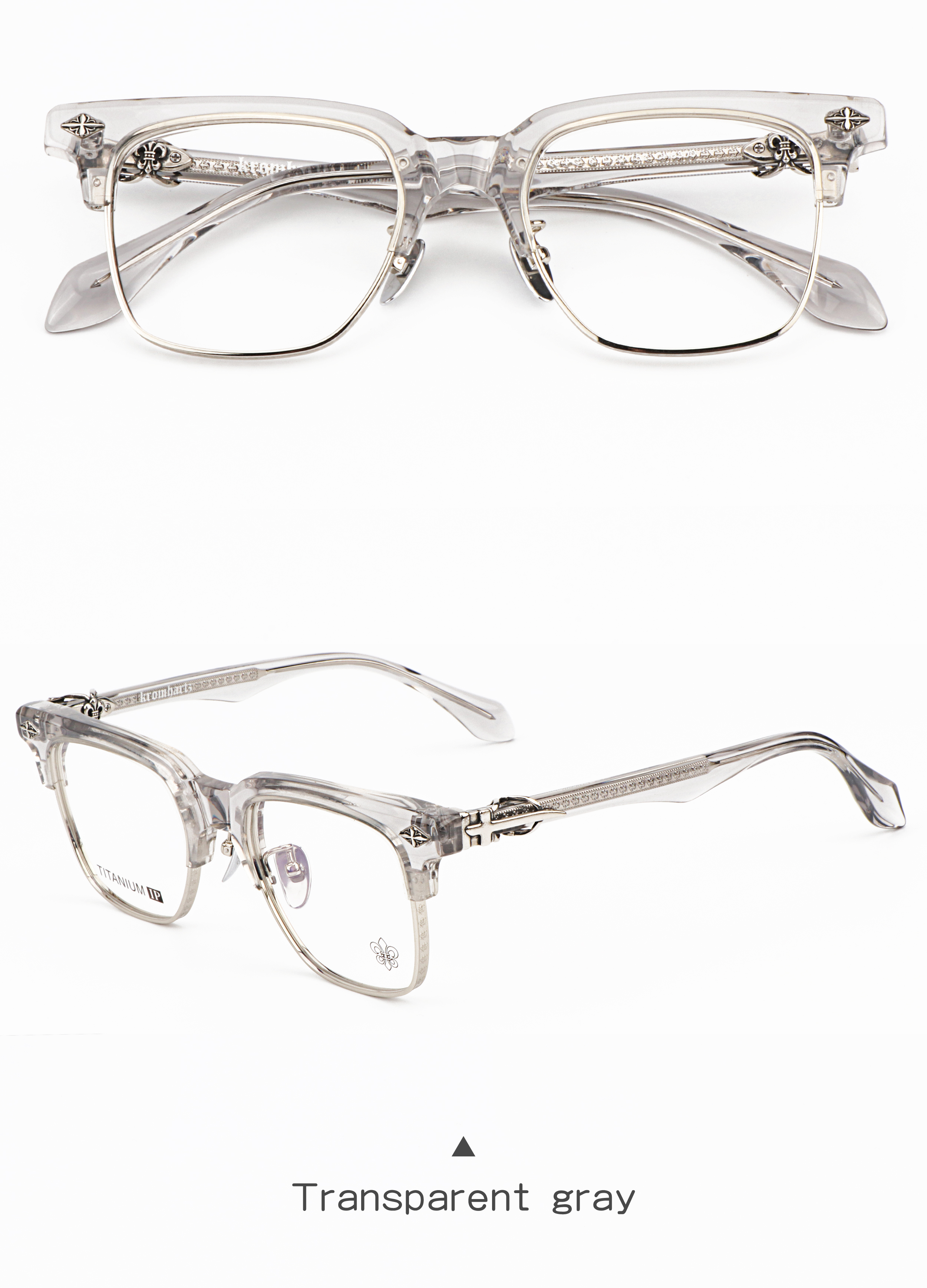 Marble White Frame Unisex Punk Style Square Semi-Rimless Marble Print Anti-Blue Light Blocking Prescription Reading Glasses