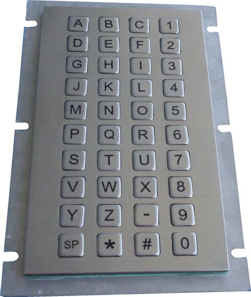 40 chaves comprimem o teclado liso do metal das chaves da matriz de ponto do formato com a montagem de painel traseiro