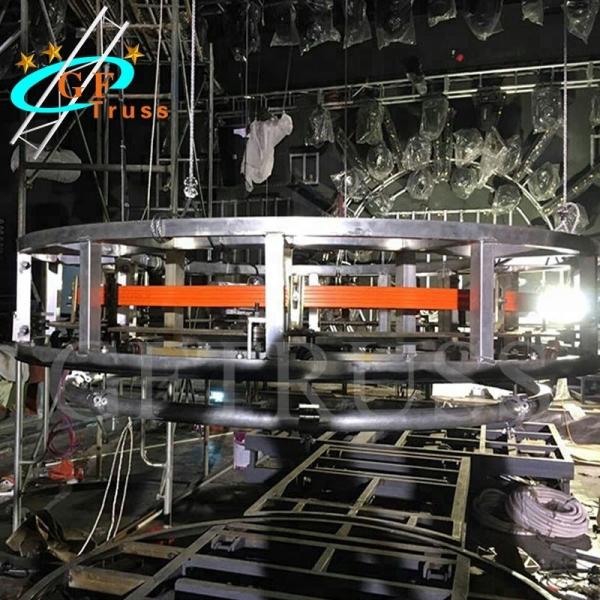 Outdoor Indoor Lightweight Aluminum Dj rotating round truss lifting stage truss for sale